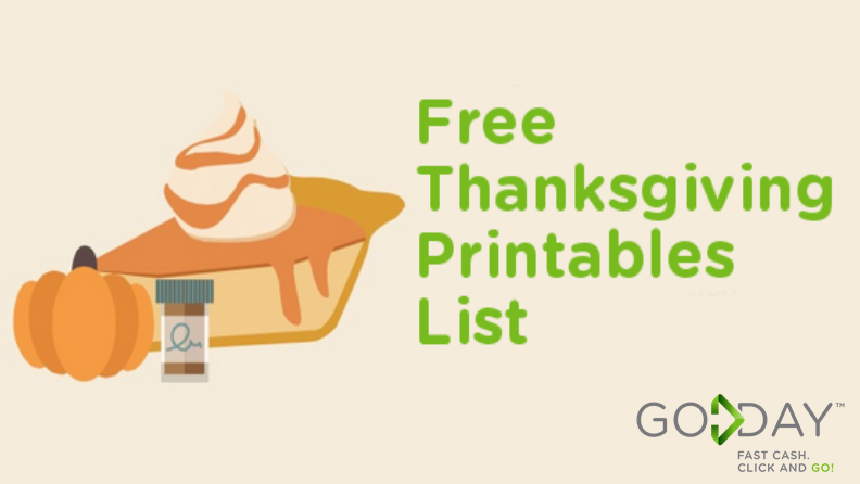 GoDay.ca Thanksgiving Printables