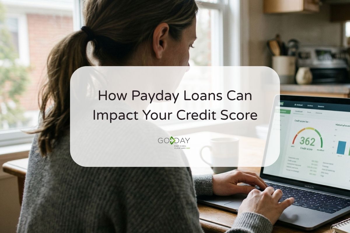 Close-up view of a person checking a credit score dashboard on a laptop at home, reviewing financial information and understanding how borrowing affects credit in Canada
