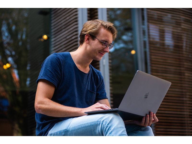 small loans in Canada man with laptop