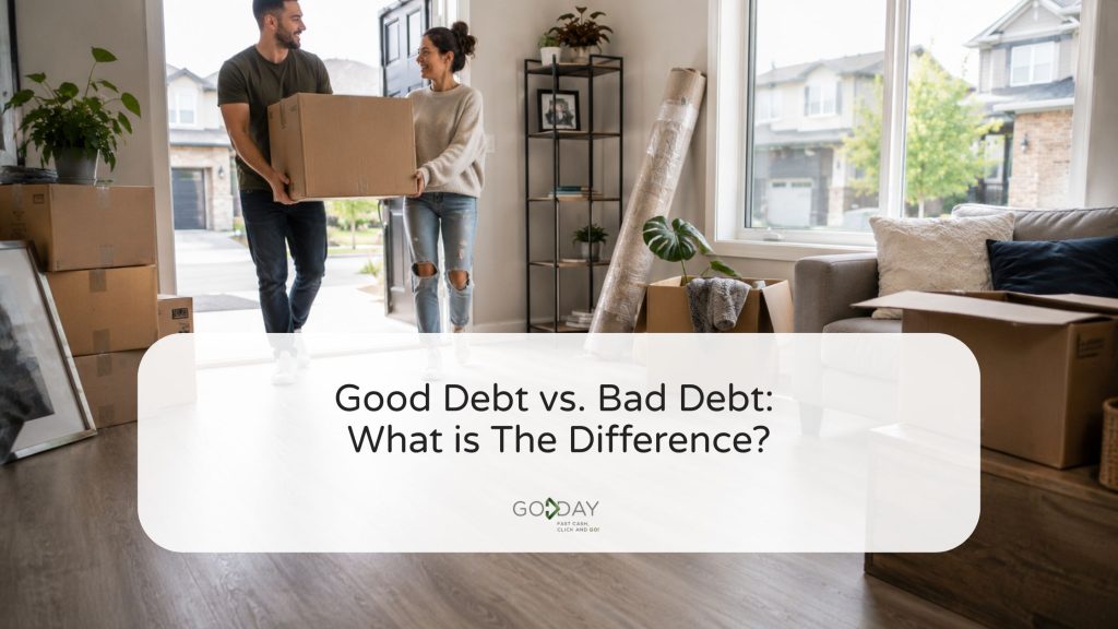 Couple moving into a new home representing the journey through the seven stages of credit card debt and financial recovery in Canada
